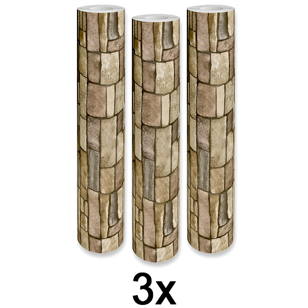 3x Papel de Parede 3D Estiloso – Transformação Fácil de Paredes | WALLCORWRAP