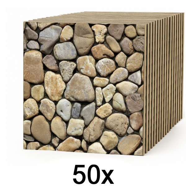 5x Papel de Parede em Imitação a Pedra 3D (10 Unid.) | STONEBLOCKS