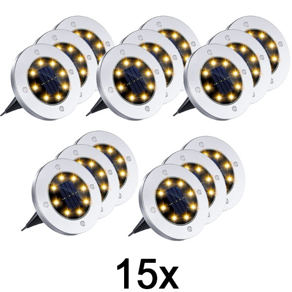 5x Luzes solares de solo para uso externo (3 unid.) | LUMIGARD