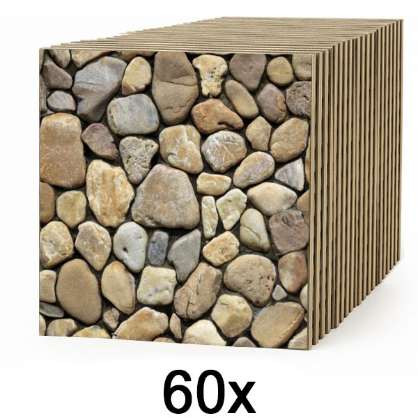 6x Papel de Parede em Imitação a Pedra 3D (10 Unid.) | STONEBLOCKS